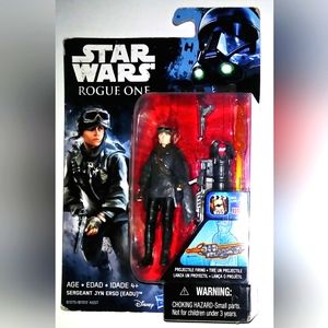 NEW Star Wars Sargent Jyn Erso (Eadu) Action Figure! Firing Gun. Rogue One